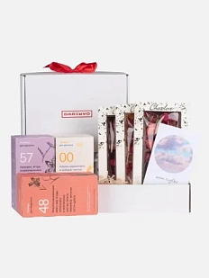 Подарочный набор на 14 февраля с чаем и шоколадом №2