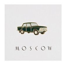 Металлический значок «Москвич зеленый»