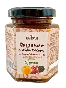 Десерт Дико Вкусно «Вишенка с Абрикосом и семенами чиа», 200 гр