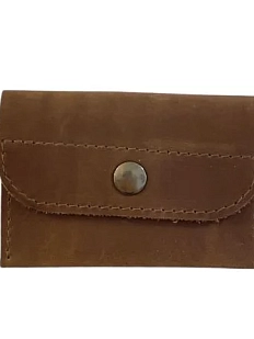 Кошелёк ручной работы, натуральная кожа, темно-коричневый