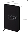 Ежедневник недатированный, BRAUBERG «Flex», чёрный, А5, превью фото 2