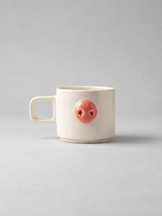 Кружка ручной работы Розовый носик, керамика, 250 мл