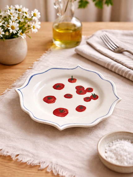 Тарелка ручной работы «Томаты», фото 5.