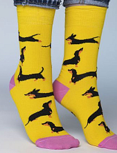 Носки «Каждый охотник должен знать меня», р-р 42-46, жёлтые