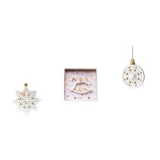 Набор ёлочных игрушек из фарфора Bulygin «Звездочка Лошадка Шар»