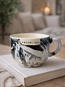 Кружка ручной работы Тата вытворяет/NF ceramics «Доброе утро, любовь моя», голубая, керамика, 600 мл, превью фото 3