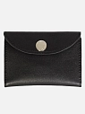 Cкладной кошелек-визитница ручной работы, Kokosina bags, натуральная кожа, чёрный, превью фото 1
