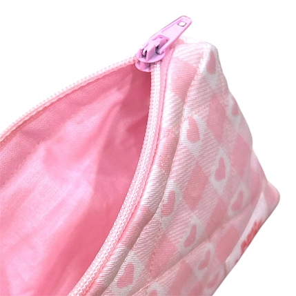Мини-кошелёк ручной работыАМИ (Ami lé sac) , розовые сердечки, фото 3.
