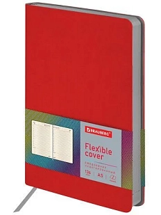 Ежедневник недатированный, BRAUBERG «Flex», красный, А5