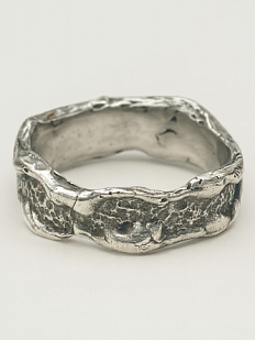 Кольцо из нейзильбера «Оплавленное»