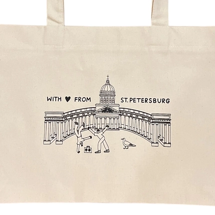 Сумка шоппер Подписные изделия «Казанский собор», белый, фото 2.