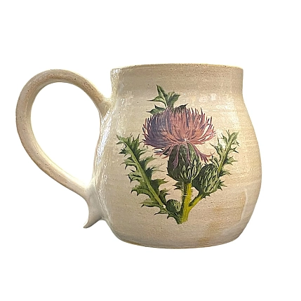 Кружка ручной работы Керумбия «Репейник», серая, керамика, 350 мл, фото 1.