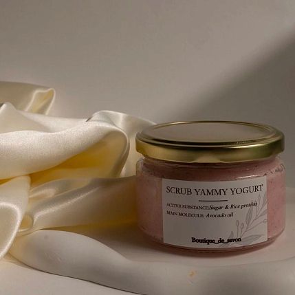 Кремовый скраб для тела Boutique de savon «Yammy yogurt», 250 мл, фото 1.