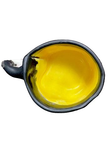 Кружка ручной работы «С пальцем», чёрно-белая, керамика, 300 мл, фото 3.