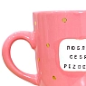 Кружка ручной работы Тата вытворяет/NF ceramics «Люблю себя, p***ets», розовая, керамика, 400 мл, превью фото 3