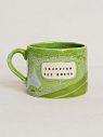 Кружка ручной работы NF ceramics «Е**нутым нет покоя», зеленая, керамика, 500 мл, превью фото 1