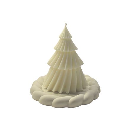 Подарочный набор со свечой в виде ёлки «Christmas tree», соевый воск, гипс, 150 г, фото 1.