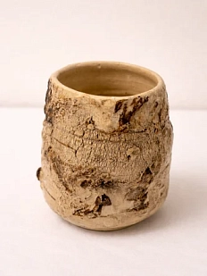Стакан ручной работы Русы Косы «Берёза», бежевый, керамика, 300 мл