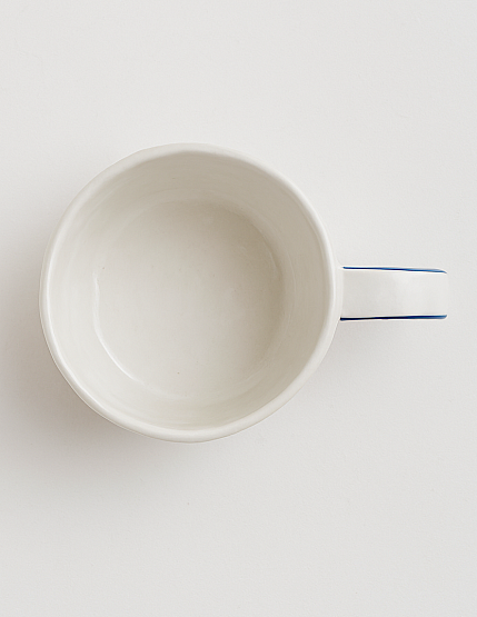 Кружка ручной работы «Васильки», сине-голубая, керамика, 400 мл, фото 3.