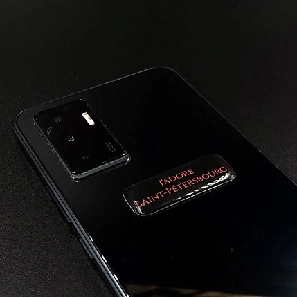 3Д Стикер на телефон Подписные изделия «J'adore», объёмный, красный на черном, фото 3.