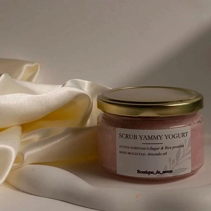 Кремовый скраб для тела Boutique de savon «Yammy yogurt», 250 мл, фото 1.