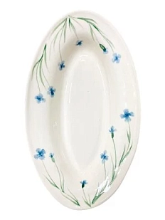 Блюдо-лодочка ручной работы Верба керамика «Васильки», керамика