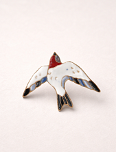Брошь ручной работы «Ласточка», Partala ceramics