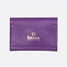 Cкладной кошелёк визитница ручной работы, Kokosina bags, натуральная кожа, фиалковый, превью фото 2