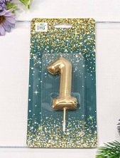 Свеча для торта «Цифра 1», 6 см