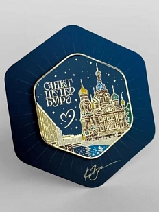 Магнит «Санкт-Петербург. Спас на Крови. Ночь», с подвесом