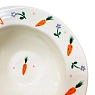 Тарелка глубокая ручной работы Slowday Ceramics с морковками и сиреневыми цветами «Винтаж», керамика, 19 см, превью фото 2