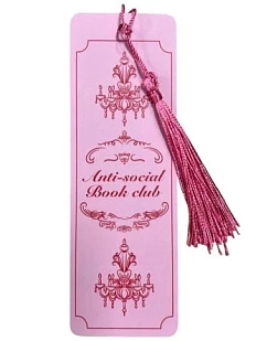 Закладка с кисточкой «Anti-social book club»