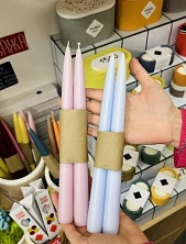 Набор свечей ручной работы «Лаванда», 2шт