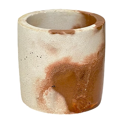 Кашпо Детали решают «Маленькая деталь», бетонное, шоколадно-молочный, фото 1.