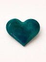 Брошь ручной работы КерамЕлКа Сердце, изумрудная, керамика, превью фото 1