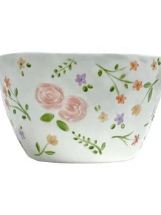 Глубокая тарелка ручной работы «Микс цветов», керамика, 700 мл