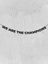 Бумажная гирлянда из букв Магия букв «We are the champions», чёрная, картон, 240 г/м², превью фото 1