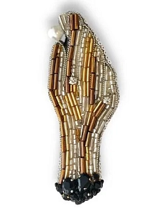 Брошь ручной работы «Touch», бисер