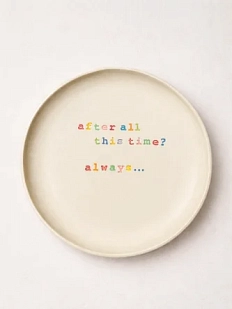 Тарелка ручной работы Йеллоускуп «After all this time?», керамика
