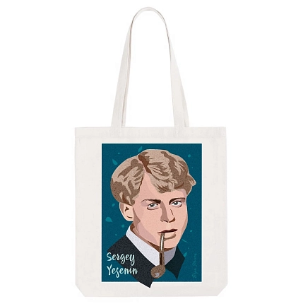 Сумка шоппер «Есенин», белый, фото 1.