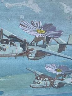 Обложка на студенческий билет «Flowers Victory», экокожа. Художник Василий Аникин