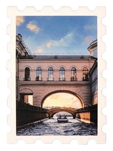Открытка «Мини-марка. Зимняя канавка», 93х67 мм