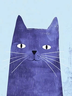 Картхолдер двойной DARI DARI «Синий кот», экокожа