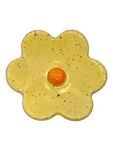Подставка для украшений ручной работы «Жёлтый цветочек», керамика
