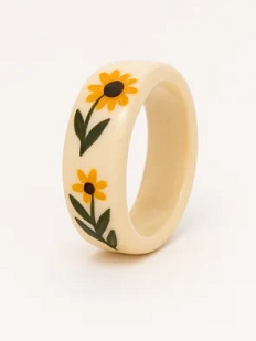 Кольцо Боттери керамика «‎Подсолнухи»‎, керамика