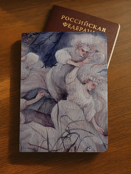 Обложка на паспорт Оксана Викторова «Майская ночь», мягкий кожзам, фото 3.