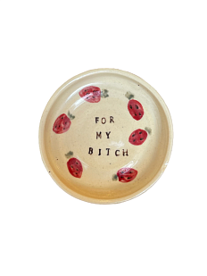 Тарелка ручной работы For My B*tch, керамика, 13 см
