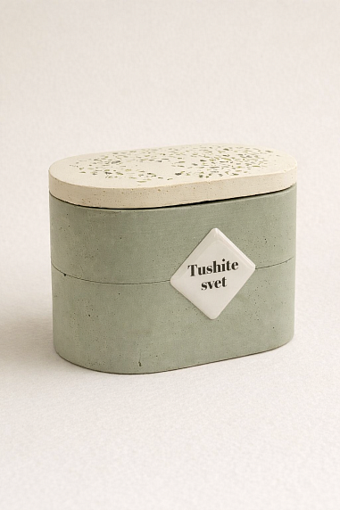 Интeрьерная свеча «Цветок каннабиса», соевый воск, большая, фото 3.