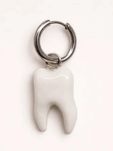 Моносерьга Pet Polly Pocket «Зубик», полимерная глина