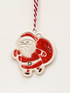 Игрушка на ёлку «Санта», керамика